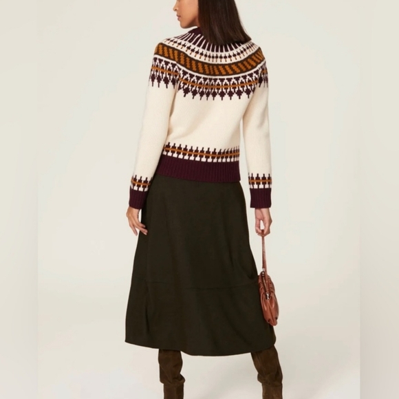 Tory Burch Fair Isle Wool Sweater size M USD 598 MSR Price - Picture 3 of 12